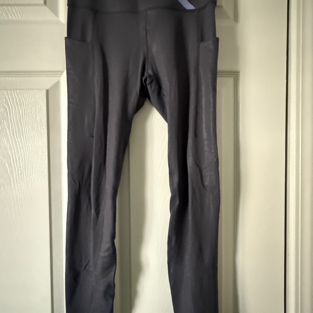 Purple Leggings with High Waist and Stretchy Fit